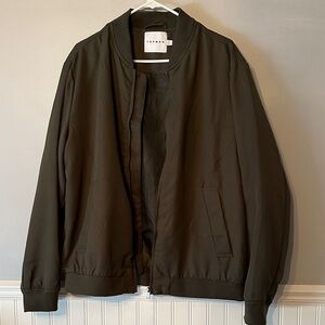Topman Olive Green Bomber Jacket